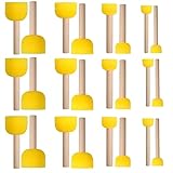 24 Schwamm Stupfpinsel Set, Malschwamm Schwamm Malerei Pinsel Pinsel Set aus Schaumstoff...
