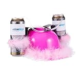 Relaxdays Bierhelm Pink, Helm mit Schlauch, für 2 Dosen Bier, Junggesellenabschied Frau,...