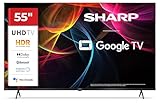 SHARP 55HL4365E – Google TV, 55' UHD, Rahmenlos, 60 Hz, HDR10, Dolby Vision HDR, Google...