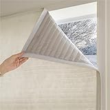 JHOMHF Thermo-Fenster-Isolierset, UV-beständige, wasserdichte Fenster-Isolierfolie...