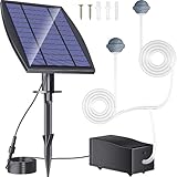 Biling Solar Water Air Pump Aquarium Oxygenator, Outdoor Pool Pond Air Oxygen Pump...