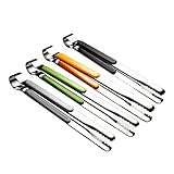 CurCKuad Barbecue Tongs Edelstahlsteak -Pinzette Lange Grill Clip -Zangen mit Anti...