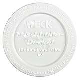 Weck 6409 Frischhaltedeckel aus Kunststoff - Ø 60 mm - weiß - 5 Stück