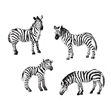 Toyvian 4 Stück kreative Verzierung Tierwelt-Ornament Zebra-Ornament für Zimmer...