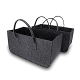 Mokot 2 Stk Filztasche, Kaminholzkorb Filz ​für Holz Zeitungen Kaminholz Aufbewahrung...
