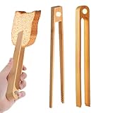Servierzange, Grillzange, Magnet, Brotzange, 2 Stück, Küchenutensilien aus Holz, für...
