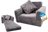Odolplusz Kindersessel Mini-Sessel Kinderstuhl Relaxsessel Kuschelsessel (Graphit)