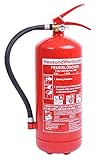 6 kg Pulver Feuerlöscher 12 LE mit Manometer (Dauerdrucklöscher GP-6X...