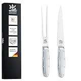 GEHRING Solingen Tranchierset Serie Hugo I Messerset mit Fleischgabel und Schinkenmesser I...