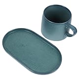 OKUMEYR 1 Set Einfache Keramik Frühstückstasse Frühstücksteller Großes...