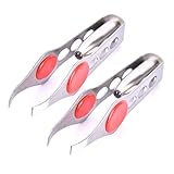 2 Stück Pinzette mit LED Licht, Edelstahl Pinzette Beleuchtete Pinzette...