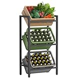 SONGMICS Getränkekistenregal, 3 Ebenen, für 3 Kisten, Aufbewahrungsregal, Jede...