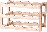 Stapelbares Weinregal aus massivem Holz | Moderner und einfacher Stil | Langlebig |...