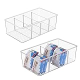 Vtopmart 2er Set Kühlschrank Organizer mit 4 Fächern, BPA-Freie Küche Stapelbarer...