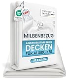 Glückstoff® Milbenbezug Bettdecke 135x200 [Zertifiziert IN Deutschland] -...
