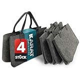 KARAT Filztasche Shopper Holzkorb für Kaminholz, robuste Einkaufstasche aus Filz...