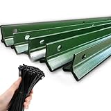 Grüner Zaunpfosten aus Metall mit Kabelbindern für Gärten/Bauernhöfe/Sträucher/grüne...