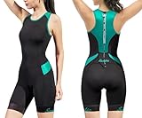Santic Damen Triathlonanzug Einteiler Ärmellos Pro Triathlon Anzug Gepolstert Tri-Anzug...