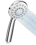 Rovtop Rovtop Chrom-Duschkopf mit Anti-Kalk-Funktion, 5 Strahlarten, hoher Druck,...