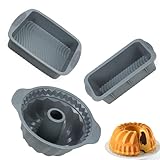 KXVXXV Silikon Backformen Set, 3 Stück Brotbackform Silikon Kuchenform,...