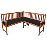Gecheer Garten-Eckbank mit Auflagen Outdoor-Eckbank Gartenbank Eckbank Bänke Sitzbank...