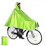 Anyoo Wasserdicht Radfahren Regen Poncho Portable Leichte Regenjacke Mit Kapuze Fahrrad...