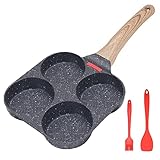 Bobikuke Spiegeleipfanne, Pancake Pfanne 4 Loch Augenpfanne Antihaft-Aluminium...
