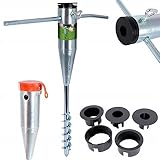 DMX PWS Bodenhülse Sonnenschirm, Drehhülse, Adapter 26-55 mm, Sonnenschirmhalter,...