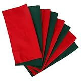 Weihnachts Stoffservietten 8 Stück Rot und Grün Wiederverwendbare Servietten...