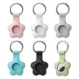 6 Stück Anhänger Compatible Airtag, Silicone Schlüsselanhänger Compatible Airtag,...