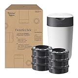 Tommee Tippee Twist and Click Advanced Windeleimer, umweltfreundliches System, inkl. 6x...