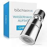 Bächlein Universal Wasserhahn-Aufsatz in Chrom mit zwei Strahlarten - Drehbarer...
