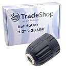 Trade-Shop Schnellspann Profi Bohrfutter, 1/2' x 20 UNF Gewinde, Spannbereich 0,8-10mm...