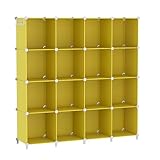 AWTATOS Kleiderschrank mit 16 Würfeln, Storage Shelves, DIY Regal Würfel, PP Steckregal...