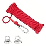 SHENGYIG 2 Stück-Set Magnet Fischen, 36 mm Magnetfischen Magnet mit Ring, Magnete mit...