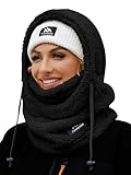 Fuakesor Plüsch Sturmhaube Mütze Winter Thermo Skimaske Fleece Windbeständig...