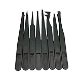 8 Stück Pinzetten, Kunststoff, antistatisch, für Elektronik, Schmuckherstellung,...