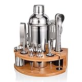 Cocktail Shaker Set,Esmula 750ML 12 Teiliges Edelstahl Barkeeper Kit Geschenk für...