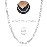 Rajputana Silber Kette Halskette für Männer 5mm Silber Kubanische Verbindung...