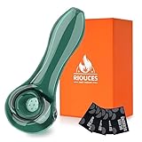 SUNNEKO Glaspfeife mit 7 Kickloch Glaspfeife Dickes Glas Löffel Bong...