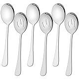 6-teilige Servierlöffel Set 22cm, beinhaltet 3 Servierlöffel und 3 geschlitzte Löffel,...