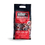Weber Grill-Briketts (4kg Sack), für lange und konstante Glut, ideal für längeres...