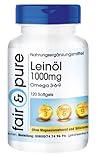 Fair & Pure® - Leinöl 1000 mg - 120 Softgels - essenzielle Fettsäuren Omega...