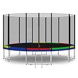 Baunsal® Trampolin Outdoor Ø 487 cm (EXD) bunt als Komplettset mit Federabdeckung,...