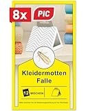 PIC Kleidermottenfalle Mottenschutz für Kleiderschrank, 8 Stück Mottenfalle für...