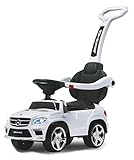 JAMARA 460244 - Rutscher Mercedes GL63AMG weiß 2in1 – Kippschutz, Kunstledersitz,...