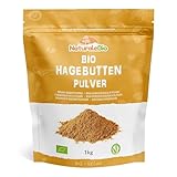 Hagebuttenpulver Bio 1kg. Rohkostqualität, Natürlich und rein aus ganzen biologischen...