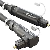 KabelDirekt – TOSLINK-Kabel 90° gewinkelt mit 0% Signalverlust – 1 m –...