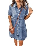 Roskiky Kleid Grosse Grössen Damen Jeans Kleid Für Damen Sommer Kleid Damen Sommer...