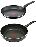 Tefal B30310 Cook&Clean Pfannenset - 28 cm Bratpfanne + 28 cm Wok, Teflon...